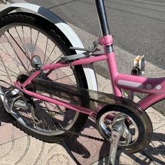 ほぼ新車！点検整備済み！22インチマウンテンバイク□女の子ピンク自転車