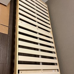シングル脚付きヘッドレスすのこベッド