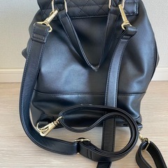 ※お渡し先決まりました※　MARY QUANT　リュック　ブラック　合皮　レザーの画像