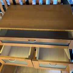 【美品】キッチン収納　木製ナチュラルテイスト　県内配送ご相談可の画像