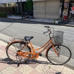 早い者勝ち‼️  中古自転車　ママチャリ　26インチ　オレンジ