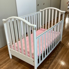 ベビーベッド【町田市再生家具】　250602の画像