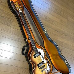 エレキ・ベース・ギター　バイオリン型　国産（Greco）　付属品一式