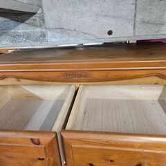 リサイクルショップどりーむ天保山店　No2565　タンス　衣類収納家具　４段　木目調の画像