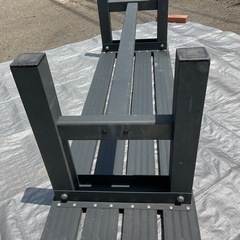 アルミ縁台 幅120×奥行36×高さ40cm ガーデンベンチ ガーデンチェア ベランダ バルコニー 軽量 踏み台 玄関台 お庭の画像