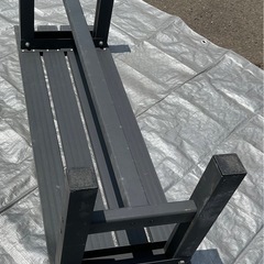 アルミ縁台 幅120×奥行36×高さ40cm ガーデンベンチ ガーデンチェア ベランダ バルコニー 軽量 踏み台 玄関台 お庭の画像