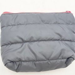 【美品】キルティングポーチ グレーとピンクの画像
