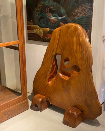 欅 衝立 スカルプチャー　ジャパニーズモダン/ビンテージ  彫刻