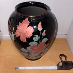 GYP0528 九谷焼　九谷錦栄　花瓶　壺　フラワーベース　陶器