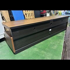 札幌限定配送/お引き取り可◆大川家具◆福山工芸◆テレビボード/ローボード/テレビ台◆ブロッサ180 BR◆W180 D45 H45の画像