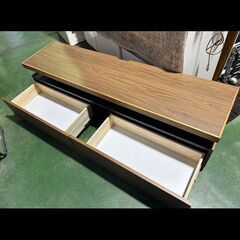 札幌限定配送/お引き取り可◆大川家具◆福山工芸◆テレビボード/ローボード/テレビ台◆ブロッサ180 BR◆W180 D45 H45の画像