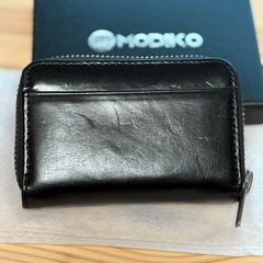 MODIKO ブラックレザーカードケース 本革 日本製の画像