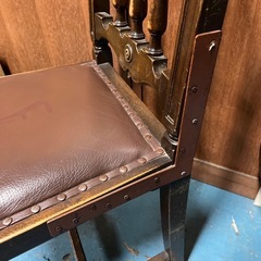ハイバックチェアダイニングチェア　イギリス　アンティークの画像