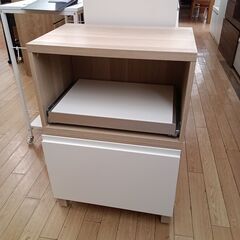 ★ジモティ割あり★ IKEA レンジ台 ベージュ H88×D40...