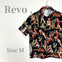 【極美品 / REVO.】カウガ－ル 総柄 コットンシャツ