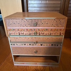 収納　箪笥　木箱　中古　引き出し四段