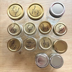 小瓶 13個セット 保存瓶 透明 ガラス 大小様々 趣味 収集 ビンの画像