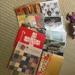 手紙、シール、スタンプ、メモ帳、封筒等の画像