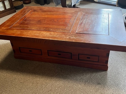 欅火鉢テーブル　座卓　ローテーブル