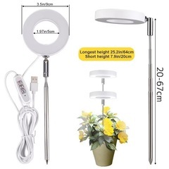 【新品】植物育成ライト フルスペクトル LED 調光4段階 US...