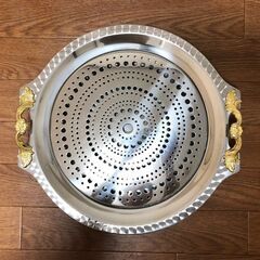 ステンレストレー  お盆 モンシェリーシャノン 取っ手付き STAINLESS STEEL フルーツ置きヴィンテージデザインの画像