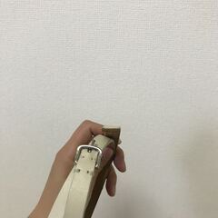 レディース　細ベルト　オフホワイトの画像