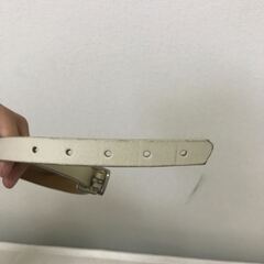 レディース　細ベルト　オフホワイトの画像
