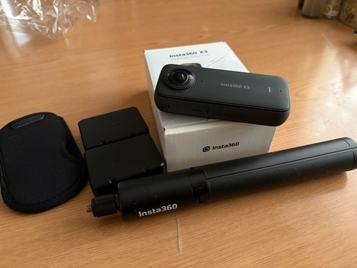 insta360 x3 自撮り棒+バッテリー2個
