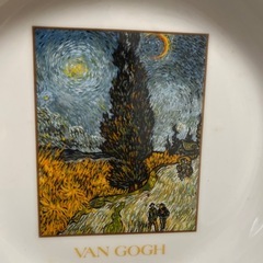 VAN GOGH 星月夜の皿 スタンド付きの画像