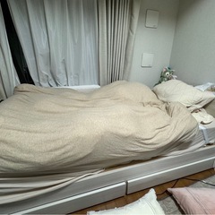自社配送可能　収納付きシングルベッド
