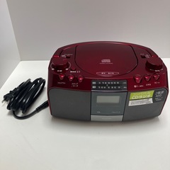 【訳あり品】コイズミ CDラジオ SAD-4705 赤