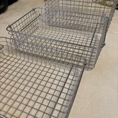 ［決まりました］無印良品 ステンレスバスケット 3個セットの画像