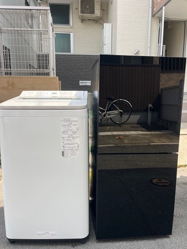 福岡市配送設置無料　24年製冷蔵庫、洗濯機セット【受け渡し予定者が決まっています】