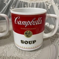 レトロ、キャンベルスープマグカップ　２個セット　ヴィンテージ　箱なしの画像