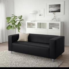 IKEA イケア KLIPPAN クリッパン ソファ レザー 黒