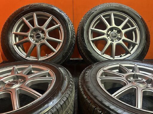 【BS BLIZZAK VRX3 215/60R17】スタッドレス【SIBILLA NEXTPX 17インチ 7J5HPCD114.3+48】23年製 バリ溝 CHR カローラクロス等　(KTO376)