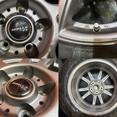 【BS BLIZZAK VRX3 215/60R17】スタッドレス【SIBILLA NEXTPX 17インチ 7J5HPCD114.3+48】23年製 バリ溝 CHR カローラクロス等　(KTO376)の画像