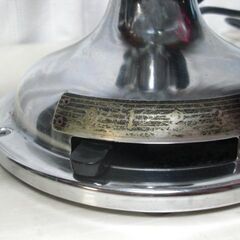 銀メツキ　レトロ調卓上扇風機　中古の画像
