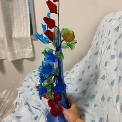 琉球ガラス　インテリア　　お花　　
