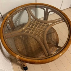 ラタン円形テーブル