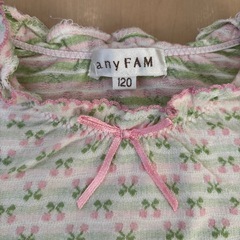 子ども服120cm   anyFAM さくらんぼ柄カットソー ２点セットの画像