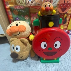 アンパンマンボールが飛び出すSLマン+ぬいぐるみ