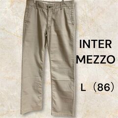 INTERMEZZO チノパン ベージュ L(86) 花柄裏地 メンズ