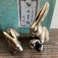 アンティーク　　うさぎオブジェ

