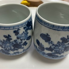 とべ清月の刻印あり。湯呑み茶碗2個セットで！