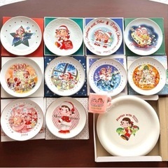 ペコちゃん　お皿　10枚+大皿+コップ　非売品　ノベルティ