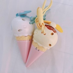 サンリオ　アイス型ハンディファン　シナモロール　ポムポムプリンの画像