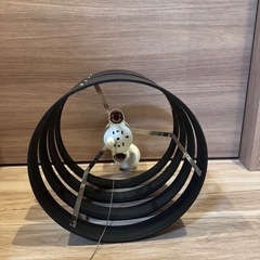 美品 木製リングペンダントライト照明 の画像
