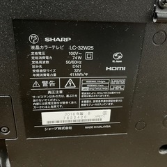 シャープ　AQUOSテレビ　32の画像