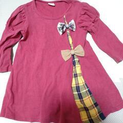 100　ワンピース　キッズ　長袖　Bee